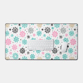 Retro Snowflakes Bureaumat (Keyboard & Muis)