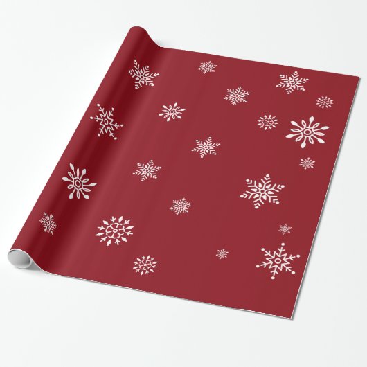 Retro - Snowflakes Cadeaupapier (Uitgerold)