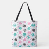 Retro Snowflakes Draagtas (Achterkant)