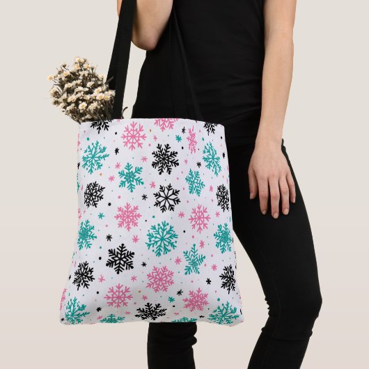 Retro Snowflakes Draagtas (Dichtbij)