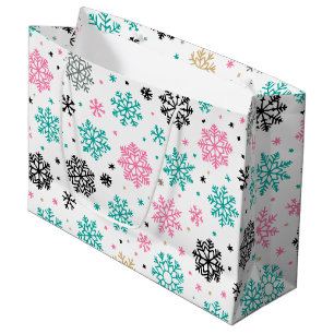 Retro Snowflakes Groot Cadeauzakje