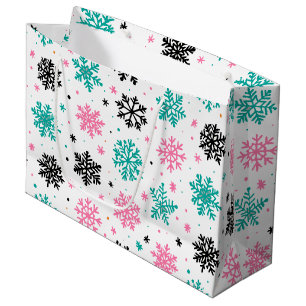 Retro Snowflakes Groot Cadeauzakje