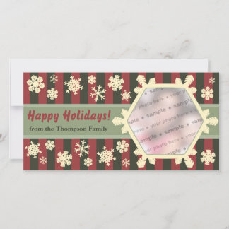 Retro Snowflakes Kerstkaart