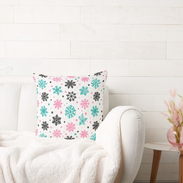 Retro Snowflakes Kussen (Bank)