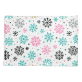 Retro Snowflakes Kussensloop (Achterkant-Links)