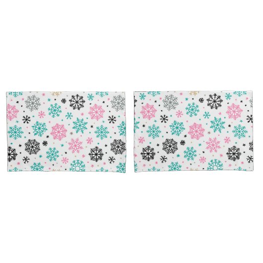 Retro Snowflakes Kussensloop (Voorkant-Set)