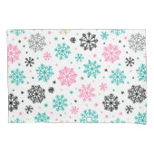 Retro Snowflakes Kussensloop (Voorkant-Links)
