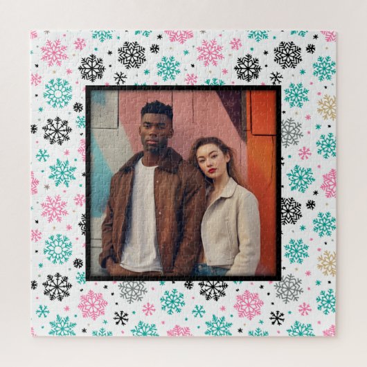 Retro Snowflakes Legpuzzel (Verticaal)