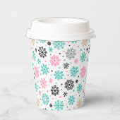Retro Snowflakes Papieren Bekers (Rechts)