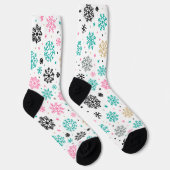 Retro Snowflakes Sokken (Rechts)