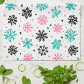 Retro Snowflakes Theedoek (Gevouwen)