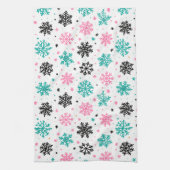 Retro Snowflakes Theedoek (Verticaal)