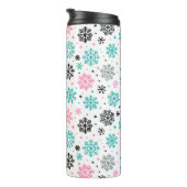 Retro Snowflakes Thermosbeker (Geroteerd rechts)