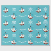 Retro - Snowman Cadeaupapier (Vlak)