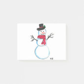 Retro Snowman Cute White Kerstmis Snowmen Post-it® Notes (Voorkant)