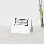 Retro Snowman Feestdagen Kaart (Achterkant)