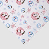 Retro Snowman met snowflakes papier (Detail)