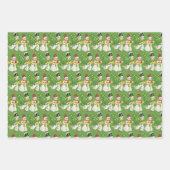 Retro Snowmen Inpakpapier Vel (Voorkant 3)