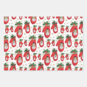 Retro Snowmen Medley Inpakpapier Vel (Voorkant 3)