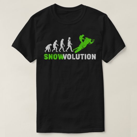 Retro Snowmobile Evolution Etrem Winter Spo T-shirt (Design voorkant)