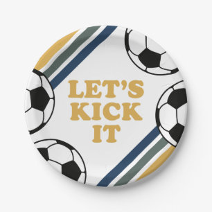 Retro Soccer Birthday Papieren Bordje