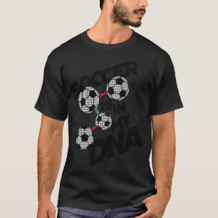 Retro Soccer Fan Gift zit in mijn DNA-voetballon v T-shirt