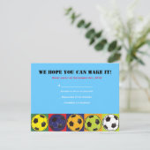 Retro SOCCER Thlek Bar Bat Mitzvah Reply Card RSVP Kaartje (Staand voorkant)