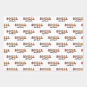 Retro sociaal werker inpakpapier vel (Voorkant)