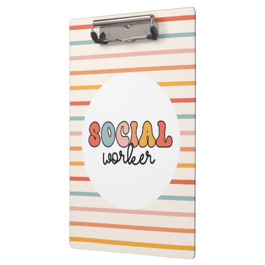 Retro sociaal werker klembord (Links)