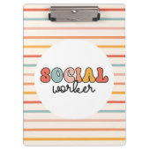 Retro sociaal werker klembord (Voorkant)