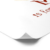 Retro Sock Monkey met Muts met Voetjes Baby Jongen Poster (Hoek)