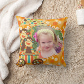 Retro Sock Monkeys Custom Photo MOJO Coussin (Couverture)