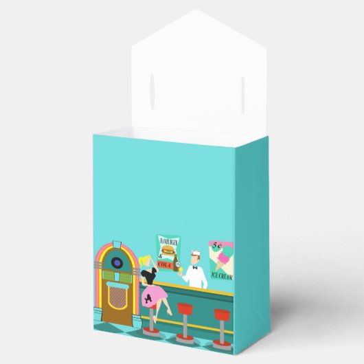 Retro Soda Fontein Favor Box Bedankdoosjes (Geopend)