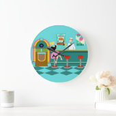 Retro Soda Fountain Acryl Grote Klok (Huis)