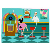Retro Soda Fountain Gift Bag Large Cadeautasje (Achterkant)