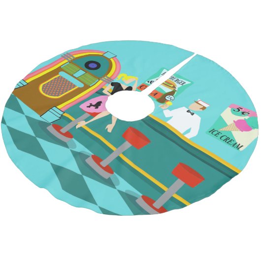 Retro Soda Fountain kerstboomrok Kerstboom Rok (Gekanteld)