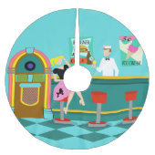 Retro Soda Fountain kerstboomrok Kerstboom Rok (Voorkant)