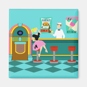 Retro Soda Fountain Magnet Magneet