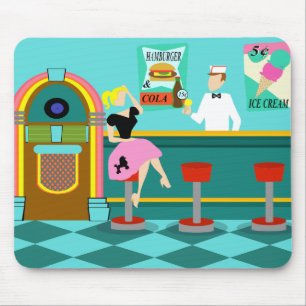 Retro Soda Fountain Mousepad Muismat