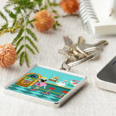 Retro Soda Fountain Sleutelhanger (Zijkant)