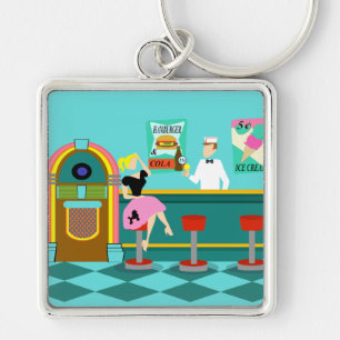 Retro Soda Fountain Sleutelhanger