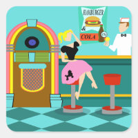 Retro Soda Fountain Stickers