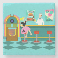 Retro Soda Fountain Stone Onderzetter