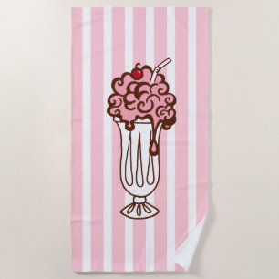 Retro Soda Ice Cream Beach Zwembad Handdoek Gift