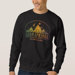 Retro Soda Springs Ski avontuur wacht Trui
