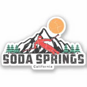 Retro Soda Springs Ski Sticker