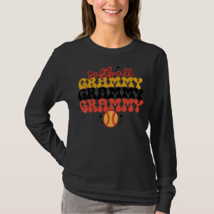 Retro Softball Grammy Softball mama Grammy Mothers T-shirt