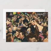 Retro Soiree Party Bash wing Blank Kaart (Voorkant / Achterkant)