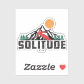 Retro Solitude Mountain Ski Sticker (Vel)