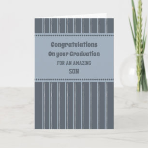 Retro Son Gefeliciteerd Afstuderen Kaart